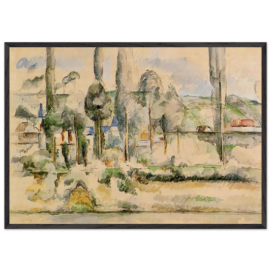 Chateau de Madan - Paul Cezanne 70x100 cm / 28x40 inches Framed Art Print – Black Wooden Frame
