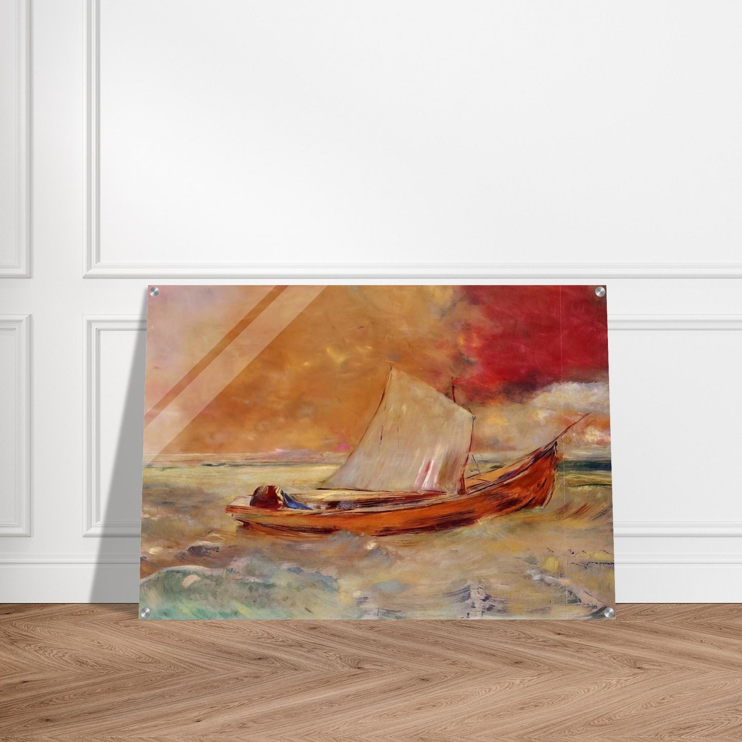 YELLOW BOAT - Odilon Redon Acrylic Print - 70x100 cm / 28x40″ inches | Odilon Redon Wall Art | Odilon Redon Prints
