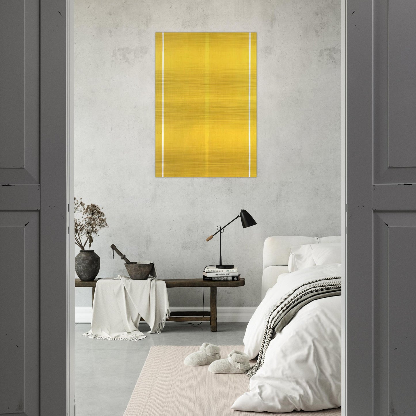 Yellow Painting - Barnett Newman Brushed Aluminum Print - 70x100 cm / 28x40 inches | Barnett Newman Aluminum Print | Barnett Newman Prints