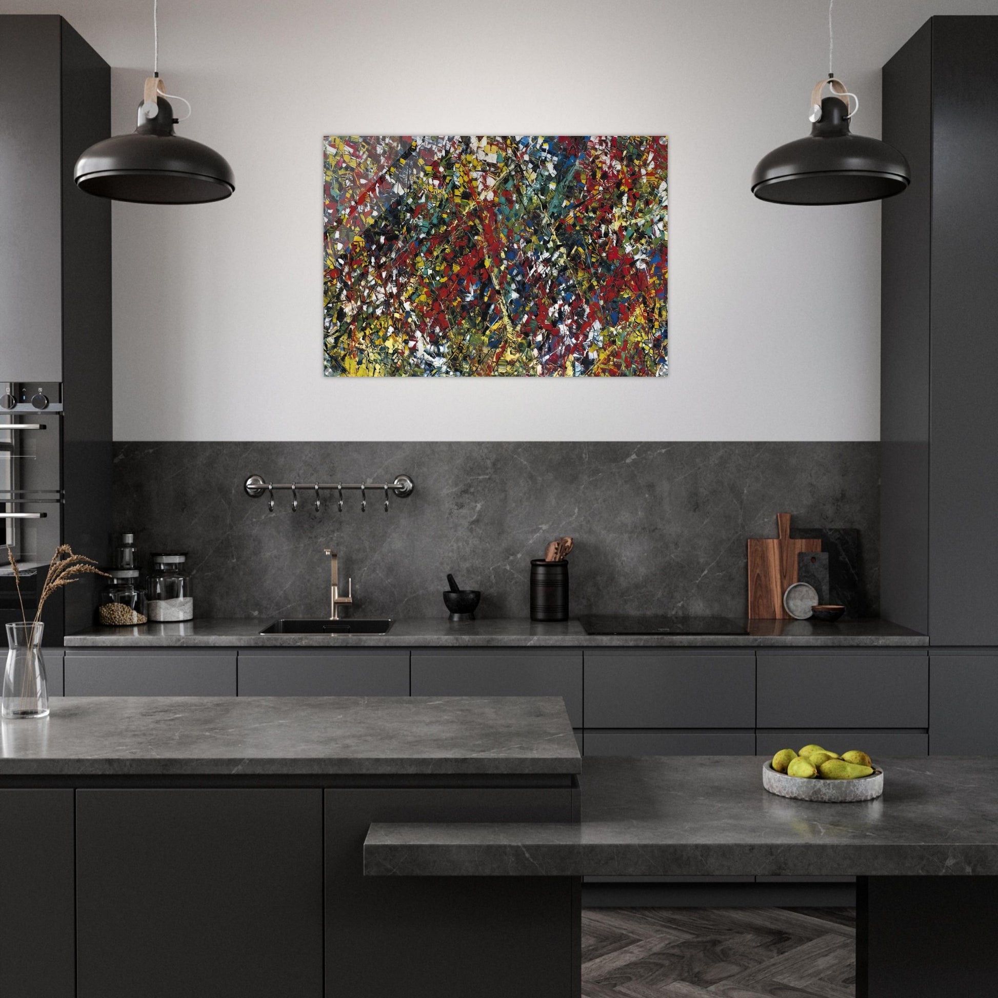 Composition - Jean-Paul Riopelle Acrylic Print - 70x100 cm / 28x40″ inches | Jean-Paul Riopelle Wall Art | Jean-Paul Riopelle Prints
