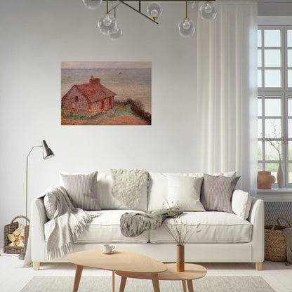 Customs House, Rose Effect - claude monet Brushed Aluminum Print - 70x100 cm / 28x40 inches | claude monet Aluminum Print | claude monet Prints