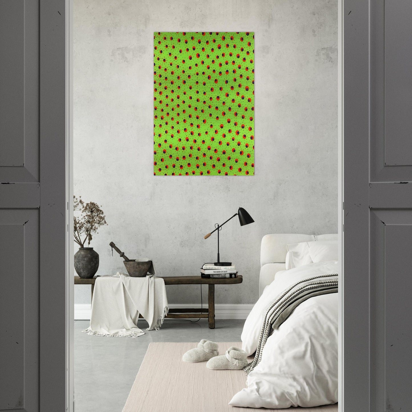 FIELDS IN SPRING 1988 - Yayoi Kusama Brushed Aluminum Print - 70x100 cm / 28x40 inches | Yayoi Kusama Aluminum Print | Yayoi Kusama Prints