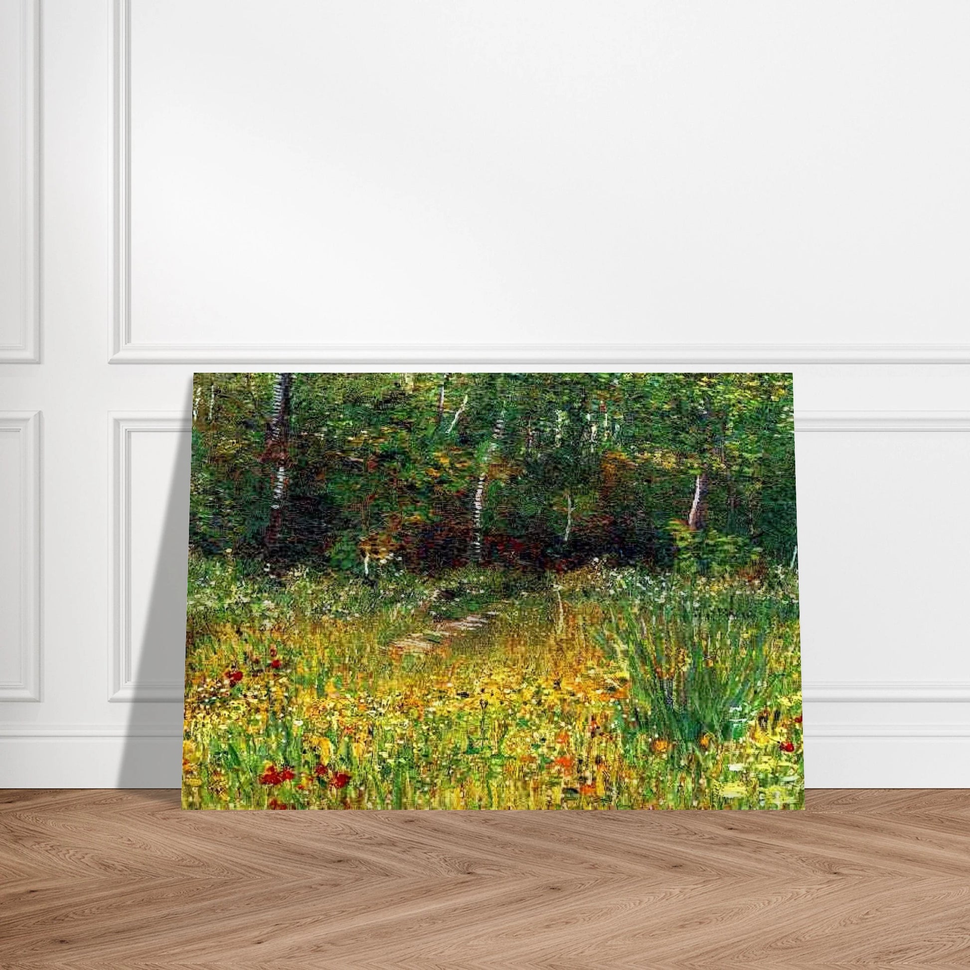 Park at Asnieres in Spring - Vincent van Gogh Brushed Aluminum Print - 70x100 cm / 28x40 inches | Vincent van Gogh Aluminum Print | Vincent van Gogh Prints