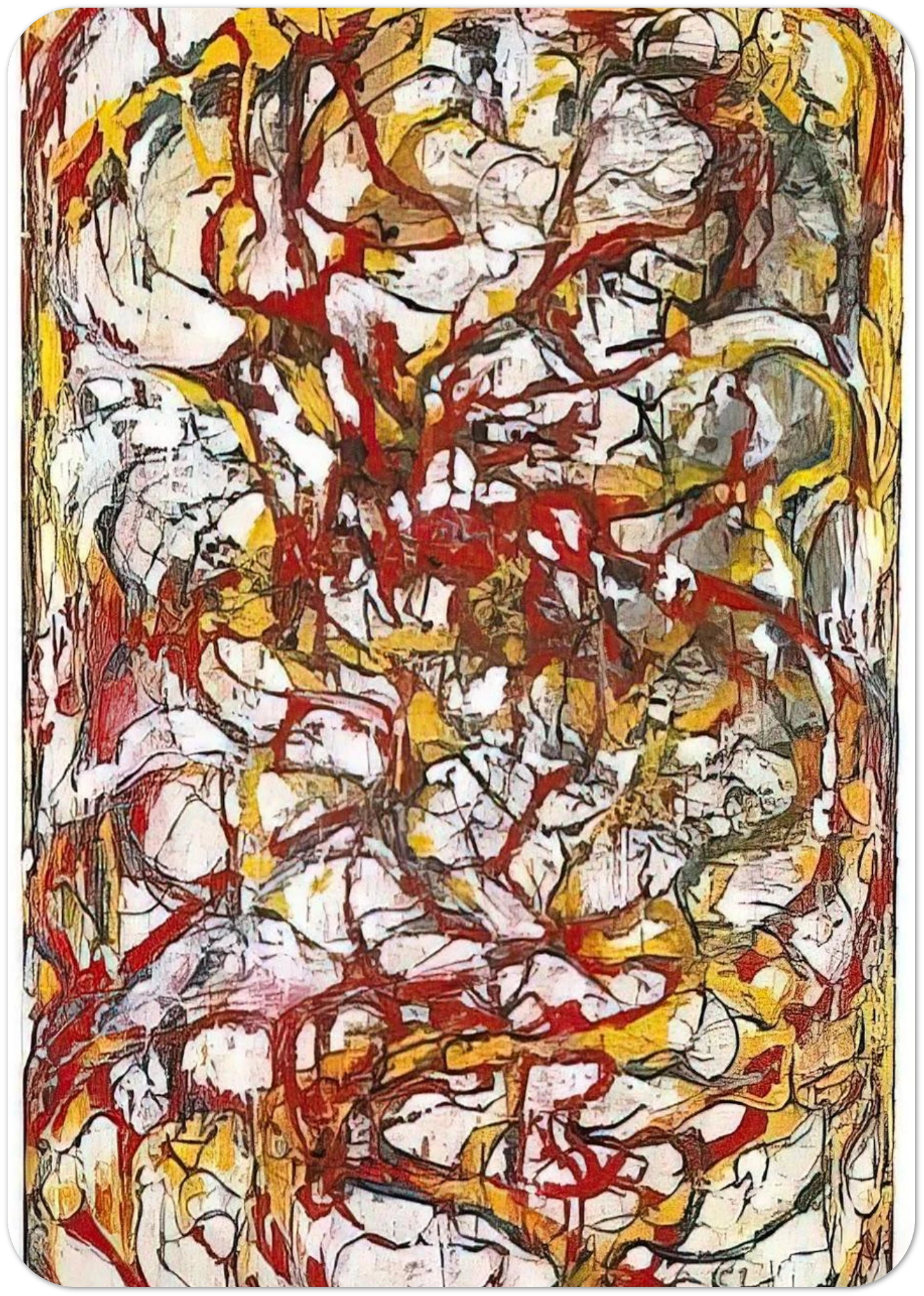 Dragons - 2004 By Brice Marden Pack of 10 Post Cards | Brice Marden Post Cards | A6 (10.5 x 14.8 cm) - 4.1 x 5.8 inches
