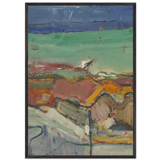 Berkeley - Richard Diebenkorn 70x100 cm / 28x40 inches Framed Art Print – Black Wooden Frame
