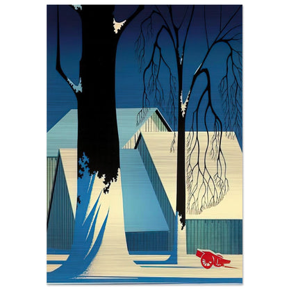 Turquoise - Eyvind Earle Brushed Aluminum Print - 70x100 cm / 28x40 inches | Eyvind Earle Aluminum Print | Eyvind Earle Prints