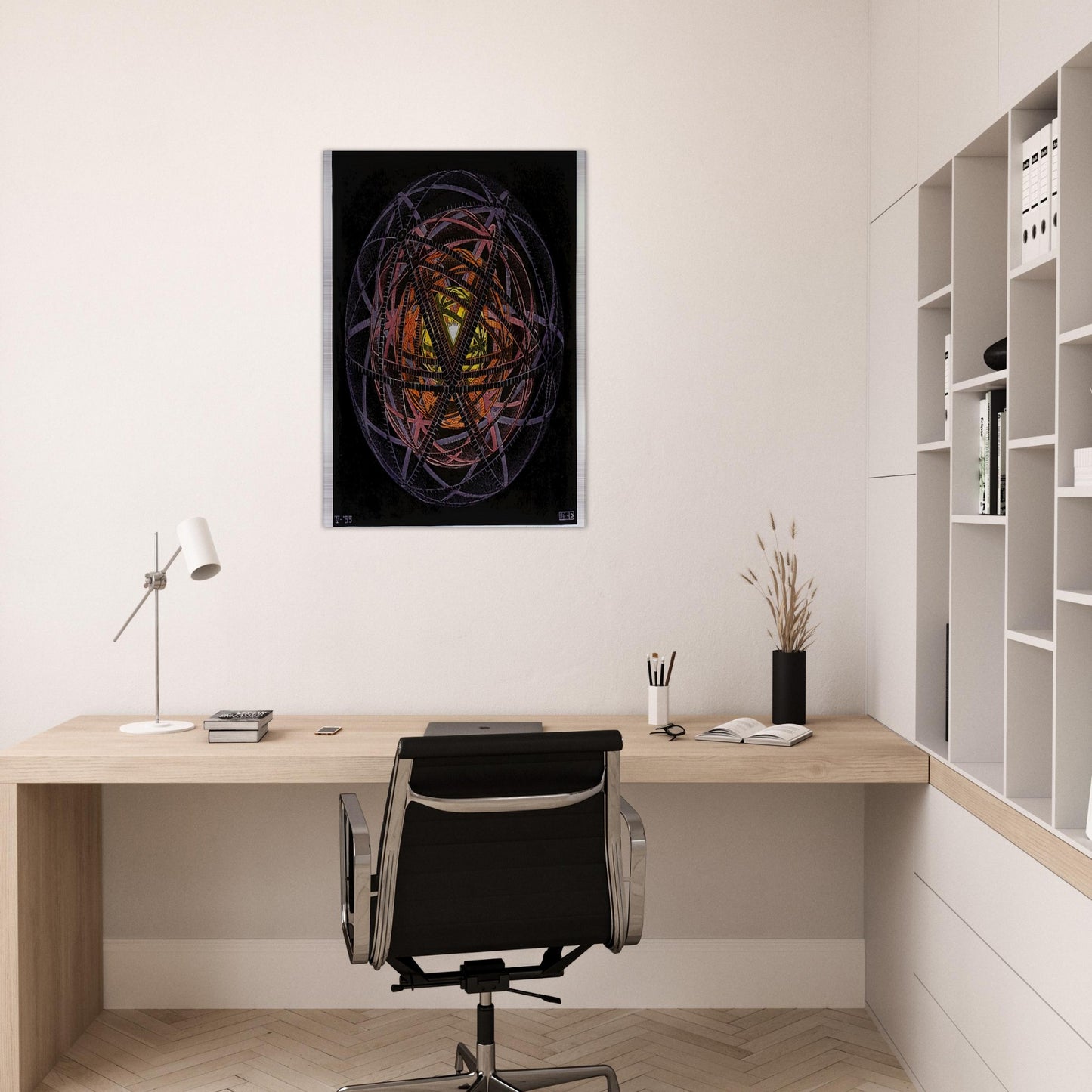CONCENTRIC RINDS COLOUR - MC Escher Brushed Aluminum Print - 70x100 cm / 28x40 inches | MC Escher Aluminum Print | MC Escher Prints