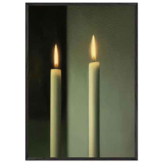 CANDLES - Gerhard Richter 70x100 cm / 28x40 inches Framed Art Print – Black Wooden Frame