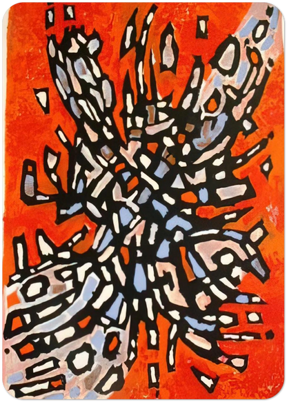 Plate from Les Cantiques Spirituels - 1958 By Alfred Manessier Pack of 10 Post Cards | Alfred Manessier Post Cards | A6 (10.5 x 14.8 cm) - 4.1 x 5.8 inches