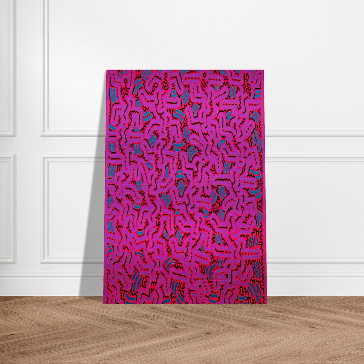 UNTITLED 1984 - Keith Haring Brushed Aluminum Print - 70x100 cm / 28x40 inches | Keith Haring Aluminum Print | Keith Haring Prints