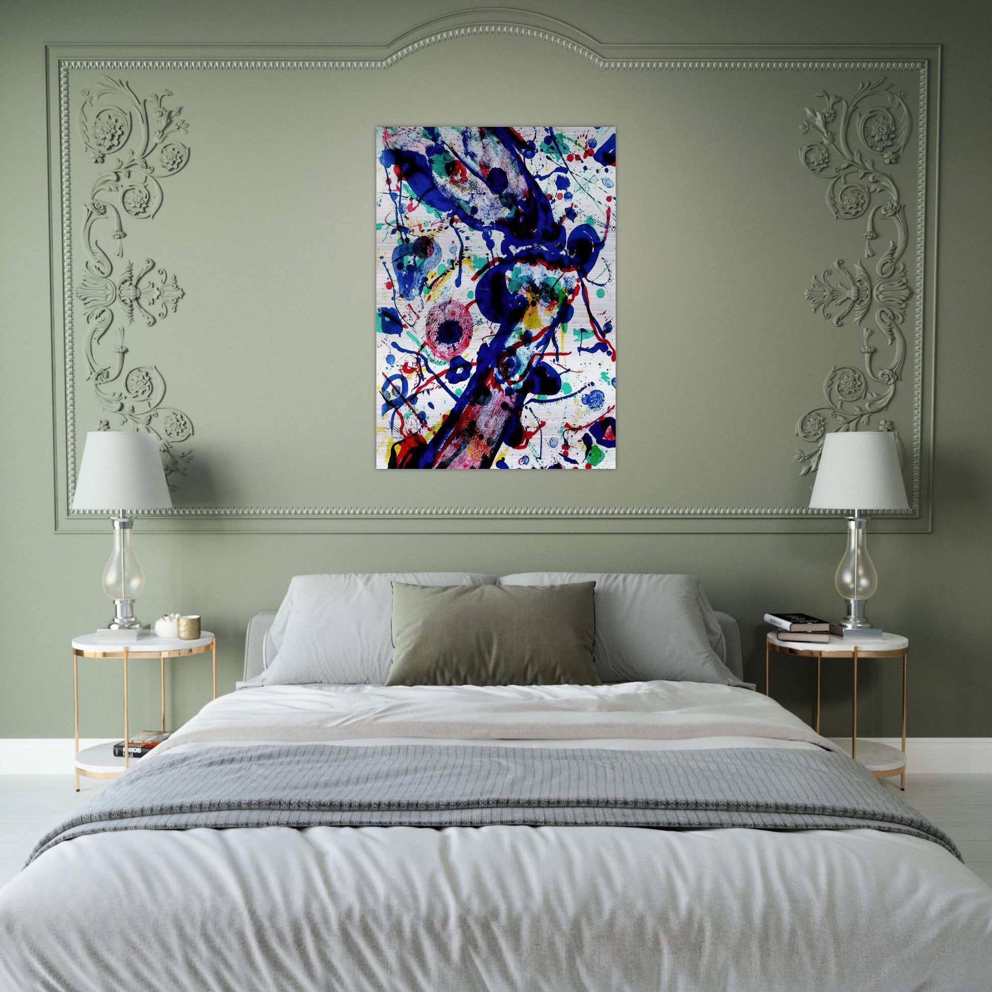 Untitled from Michel Waldberg s Posmes dans le ciel - Sam Francis Brushed Aluminum Print - 70x100 cm / 28x40 inches | Sam Francis Aluminum Print | Sam Francis Prints