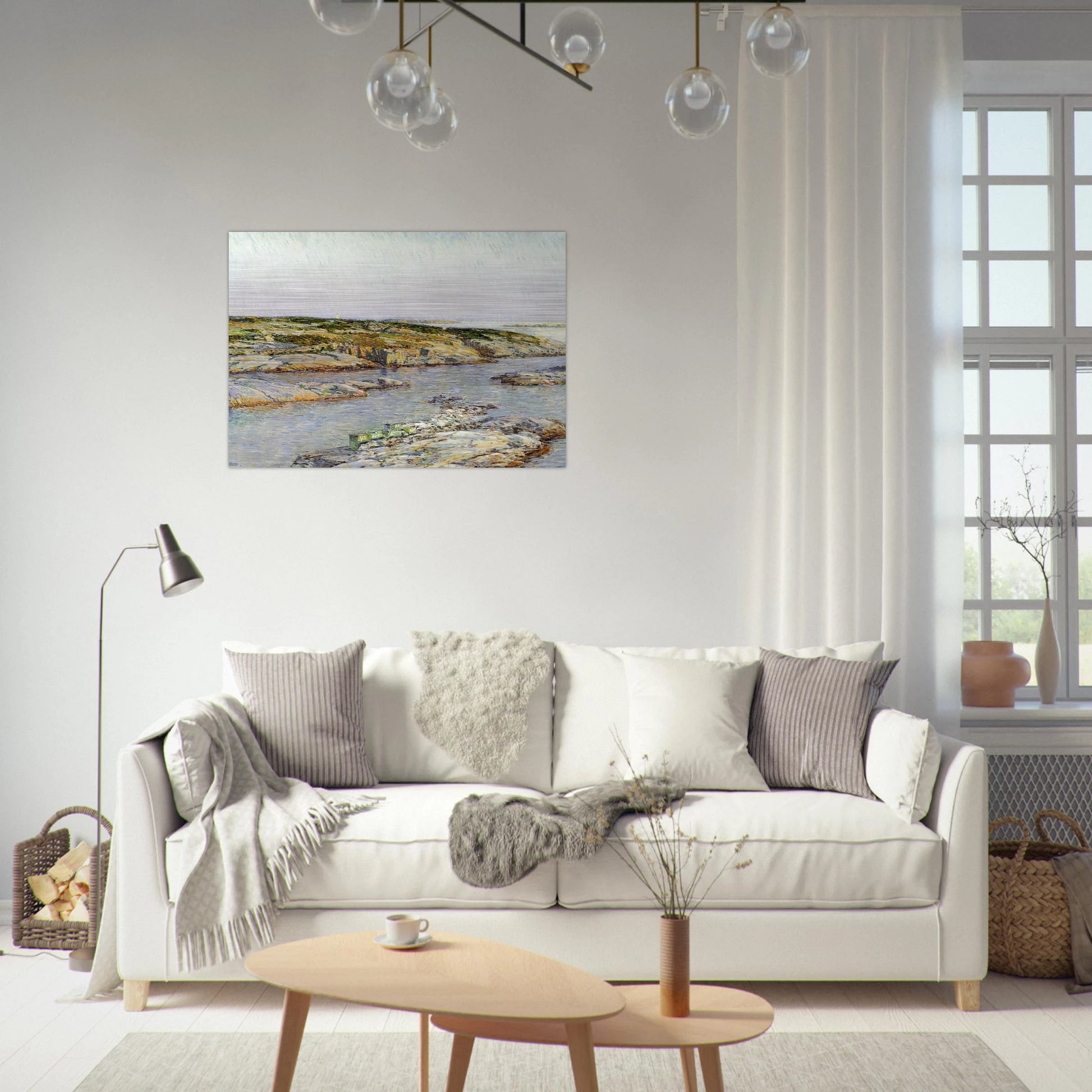 Summer Afternoon, Isles of Shoals - Childe Hassam Brushed Aluminum Print - 70x100 cm / 28x40 inches | Childe Hassam Aluminum Print | Childe Hassam Prints