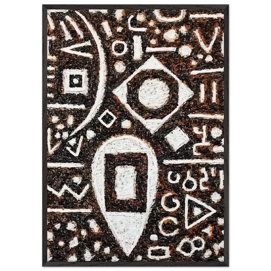 Inbalance of Time - 1992 - Richard Pousette-Dart 70x100 cm / 28x40 inches Framed Art Print – Black Wooden Frame