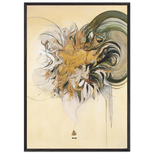 Listening to Nature - 1964 - Brett Whiteley 70x100 cm / 28x40 inches Framed Art Print – Black Wooden Frame