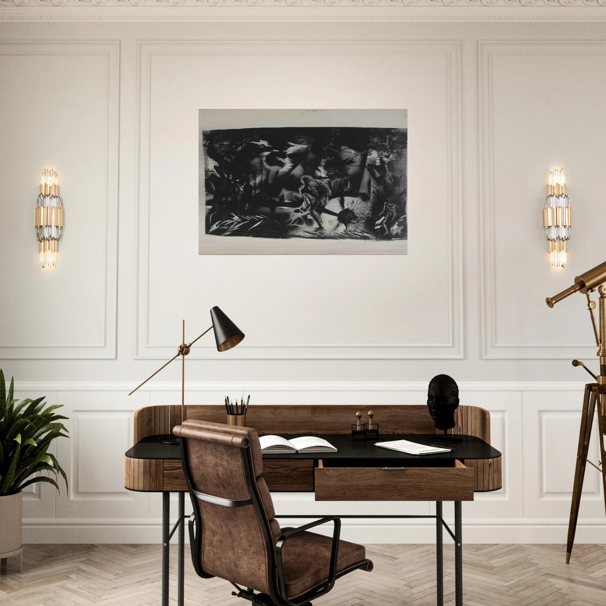 FIGURES IN A LANDSCAPE - Jackson Pollock Brushed Aluminum Print - 70x100 cm / 28x40 inches | Jackson Pollock Aluminum Print | Jackson Pollock Prints