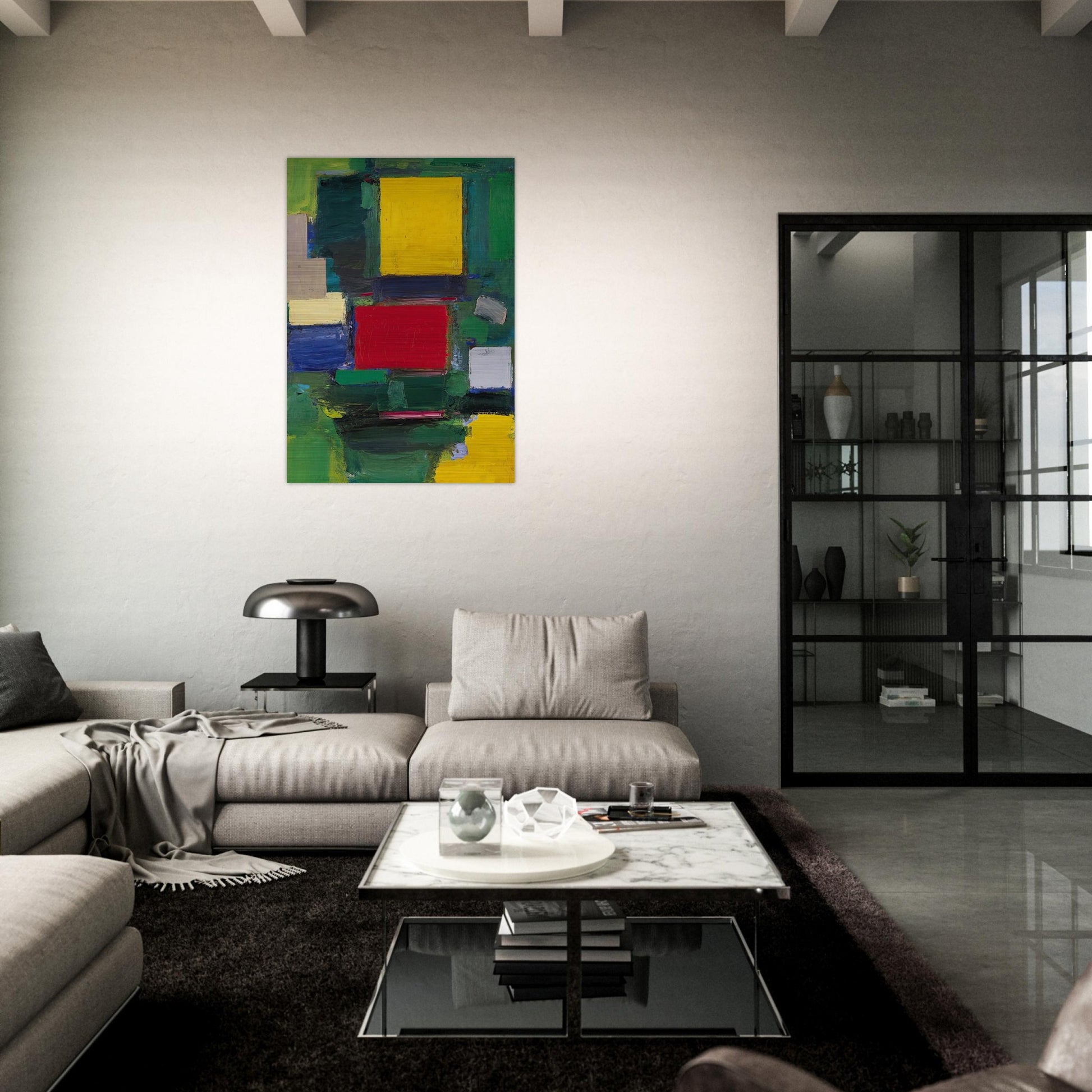 The Gate - Hans Hofmann Brushed Aluminum Print - 70x100 cm / 28x40 inches | Hans Hofmann Aluminum Print | Hans Hofmann Prints