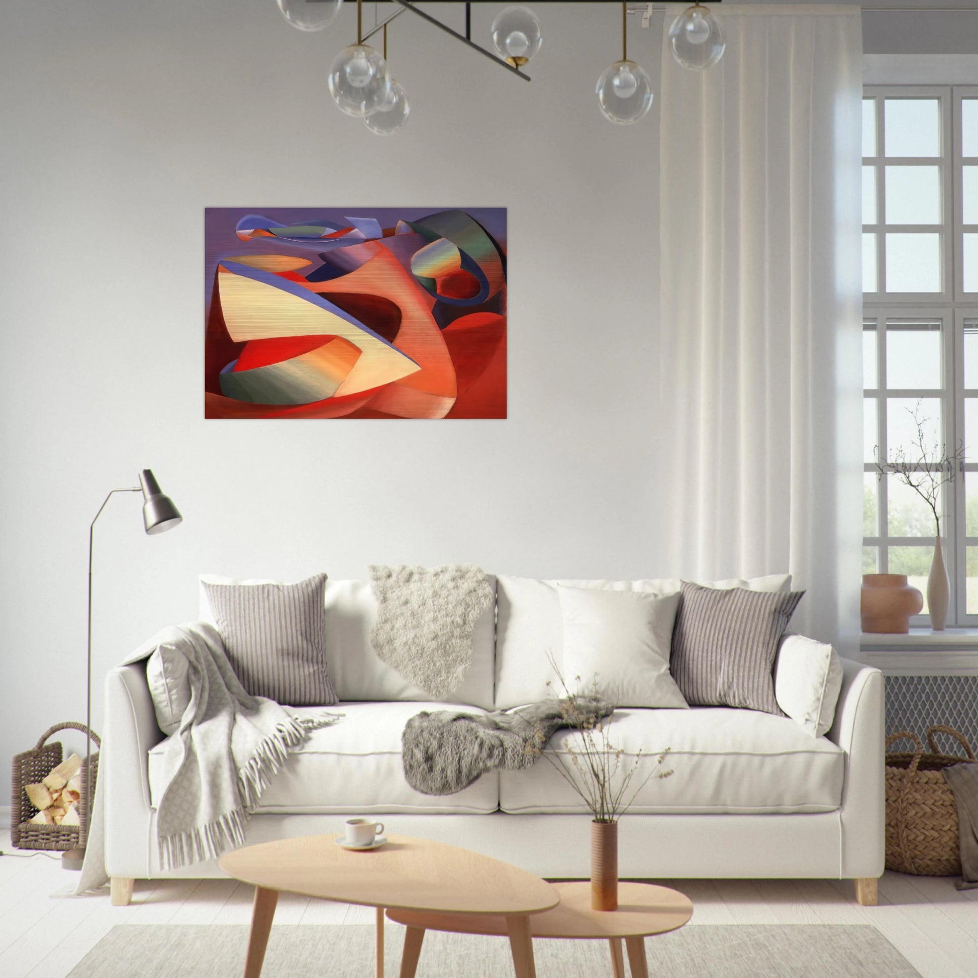 Lutte as Ciel - 1937 - John Ferren Brushed Aluminum Print - 70x100 cm / 28x40 inches | John Ferren Aluminum Print | John Ferren Prints