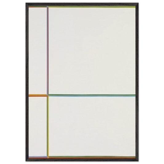 Doppelfarben in the cross 1-2-3-4 - 1968 - Max Bill 70x100 cm / 28x40 inches Framed Art Print – Black Wooden Frame