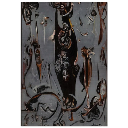 TOTEM LESSON 2 1945 - Jackson Pollock Brushed Aluminum Print - 70x100 cm / 28x40 inches | Jackson Pollock Aluminum Print | Jackson Pollock Prints