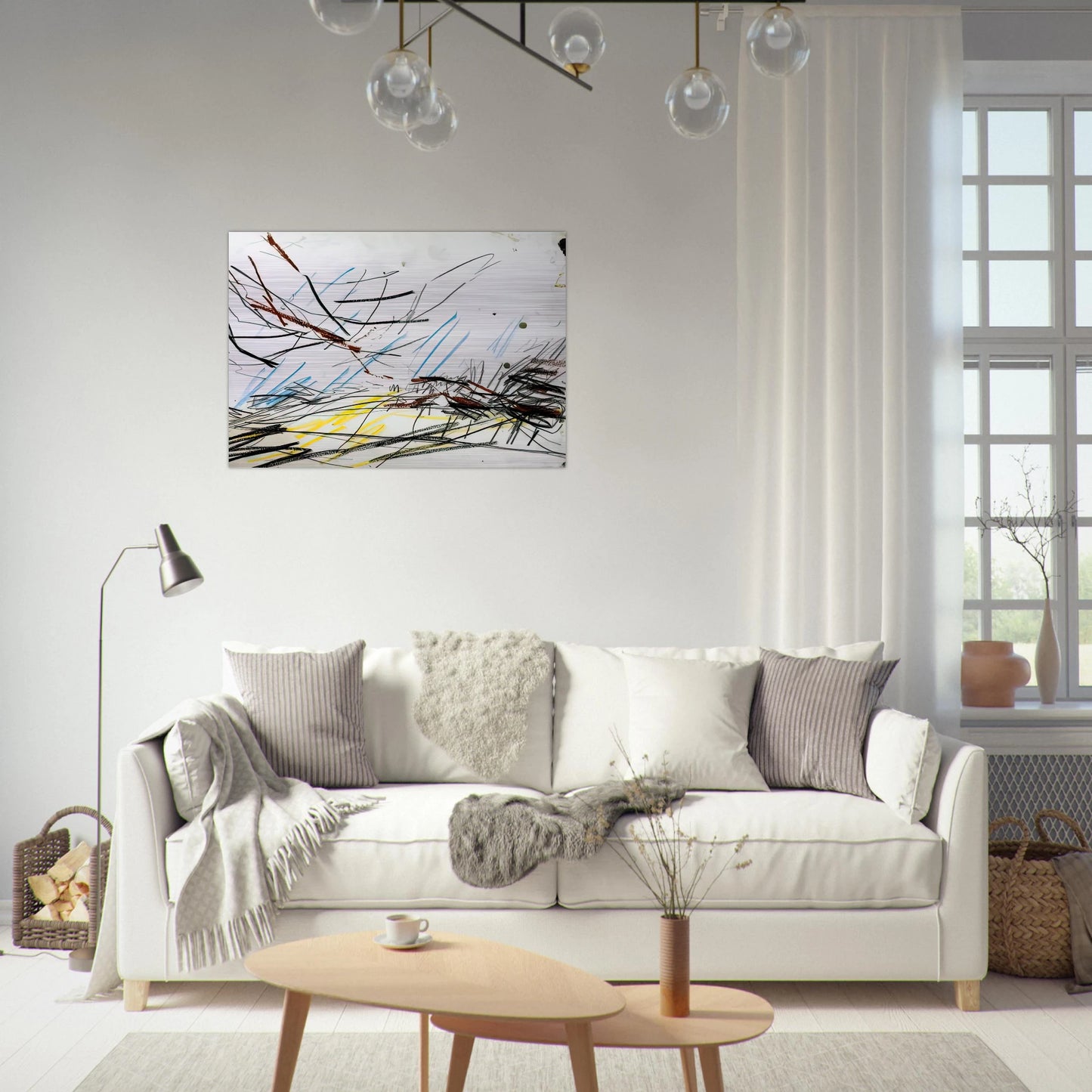 WORKING DRAWING FOR PRIMROSE HILL 1 - Frank Auerbach Brushed Aluminum Print - 70x100 cm / 28x40 inches | Frank Auerbach Aluminum Print | Frank Auerbach Prints