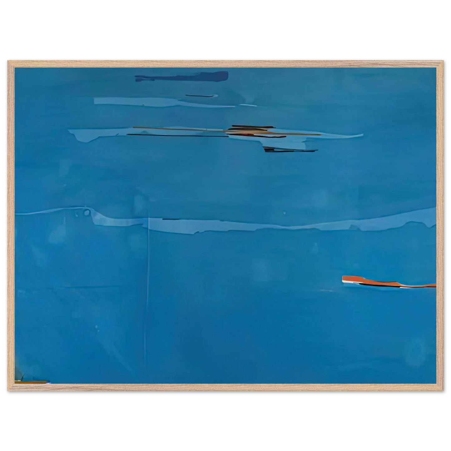 Helen Frankenthaler - Ocean Drive West #1, 1974- Wall Art - 21x29.7 cm / 8x12" - Premium Wooden Framed Poster With Fine Art Paper-canvas - Black frame