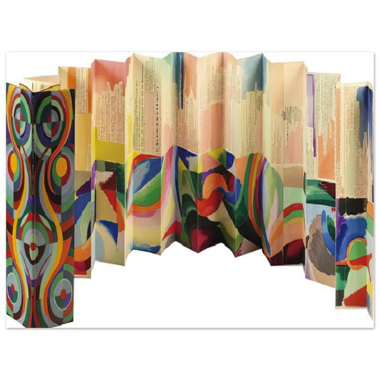 Sonia Delaunay - PROSE OF THE TRANS SIBERIAN AND OF LITTLE JEHANNE OF FRANCE 1913  75x100 cm / 30x40inches Fine Art Poster