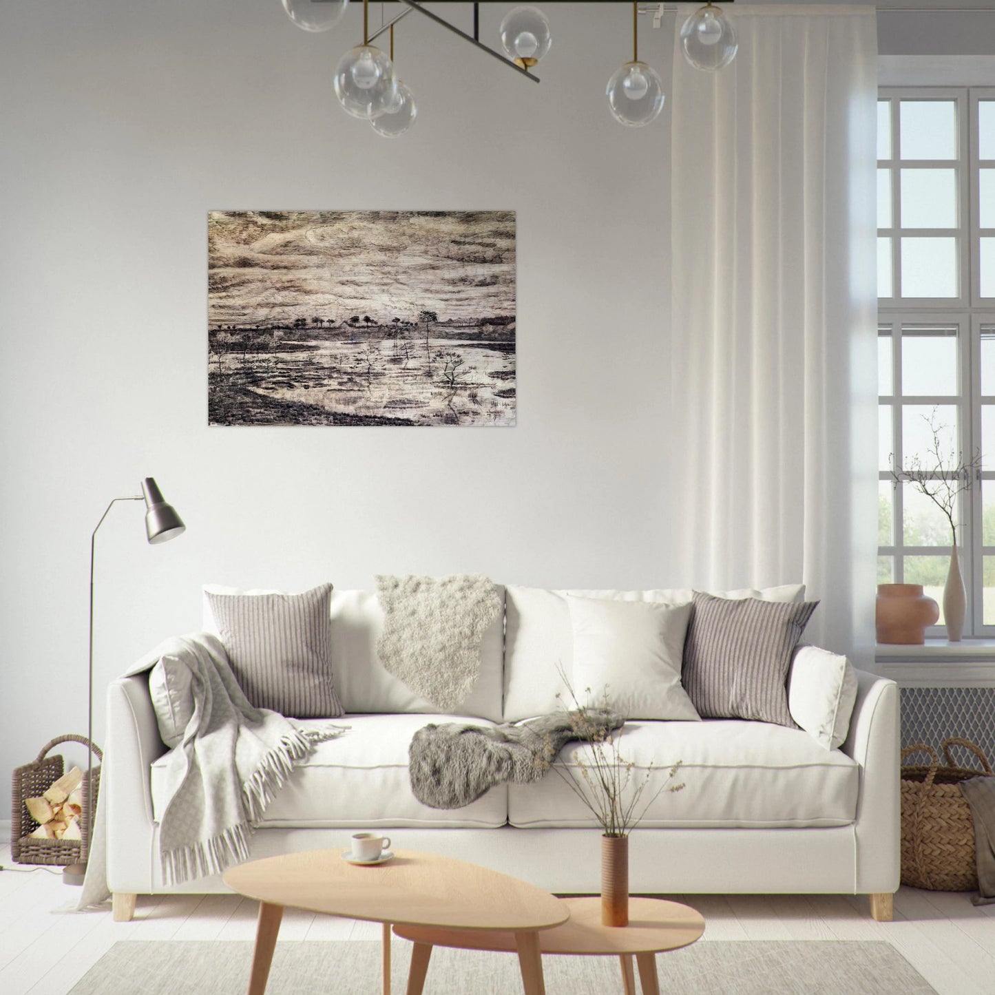 A Marsh - Vincent van Gogh Brushed Aluminum Print - 70x100 cm / 28x40 inches | Vincent van Gogh Aluminum Print | Vincent van Gogh Prints
