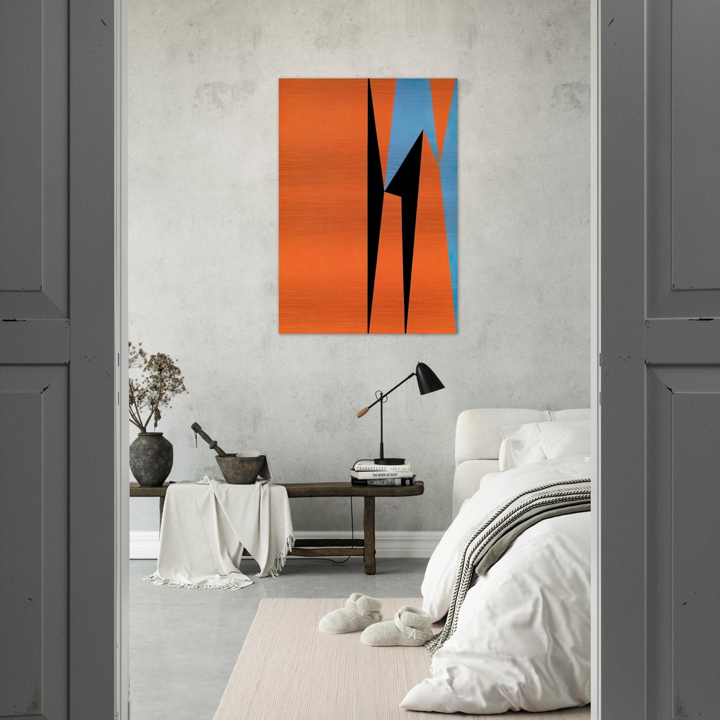 Dichotomic Organization - 1959 - Lorser Feitelson Brushed Aluminum Print - 70x100 cm / 28x40 inches | Lorser Feitelson Aluminum Print | Lorser Feitelson Prints