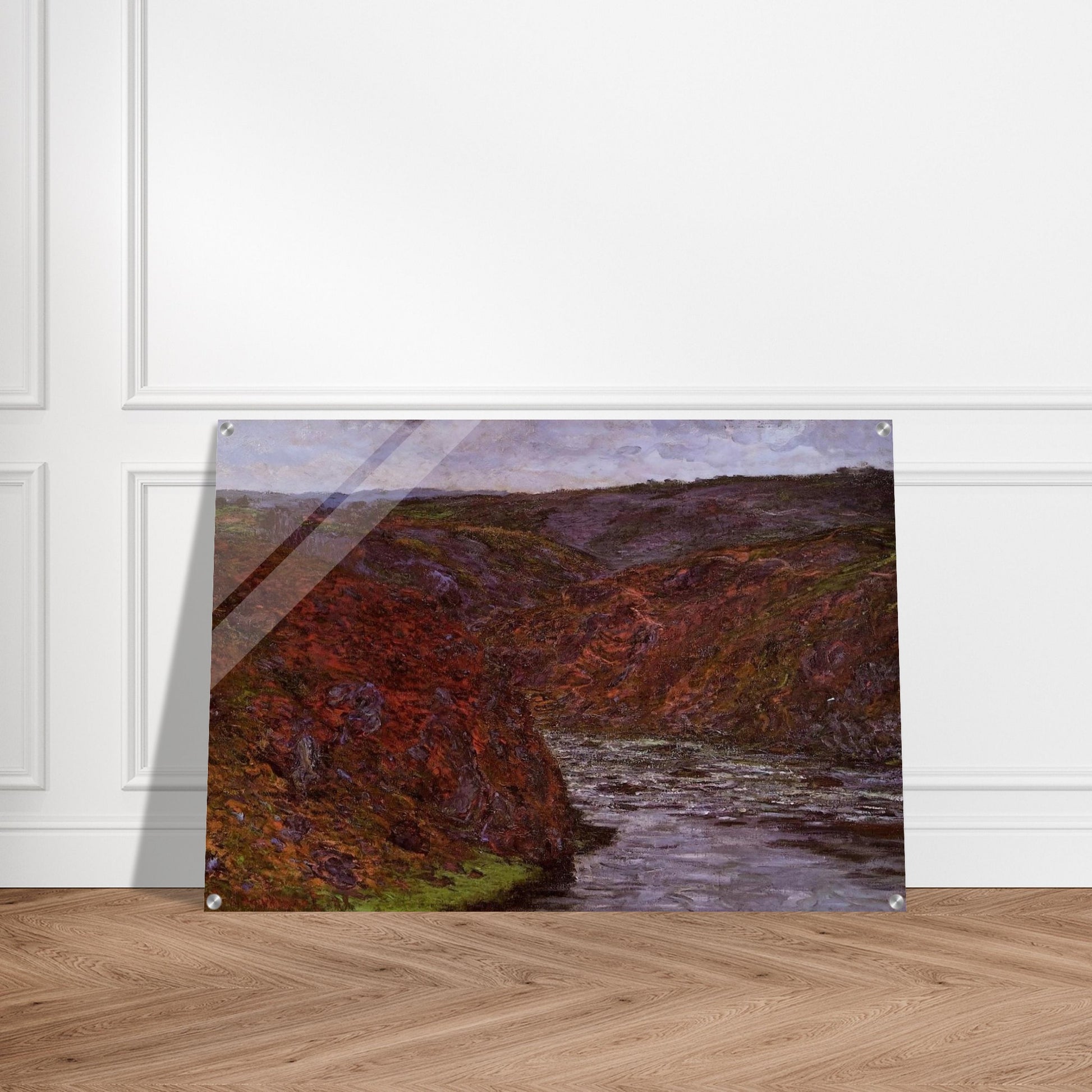 Valley of the Creuse, Grey Sky - claude monet Acrylic Print - 70x100 cm / 28x40″ inches | claude monet Wall Art | claude monet Prints
