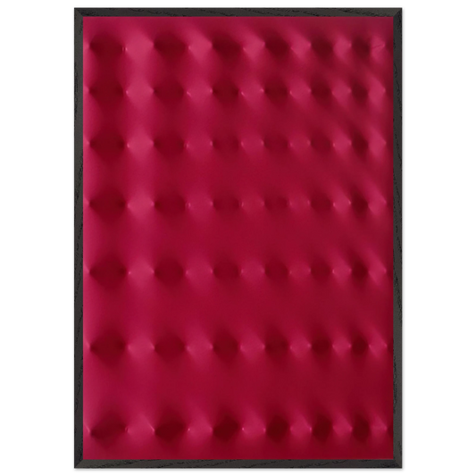 Superficie rossa - 2006 - Enrico Castellani 70x100 cm / 28x40 inches Framed Art Print – Black Wooden Frame