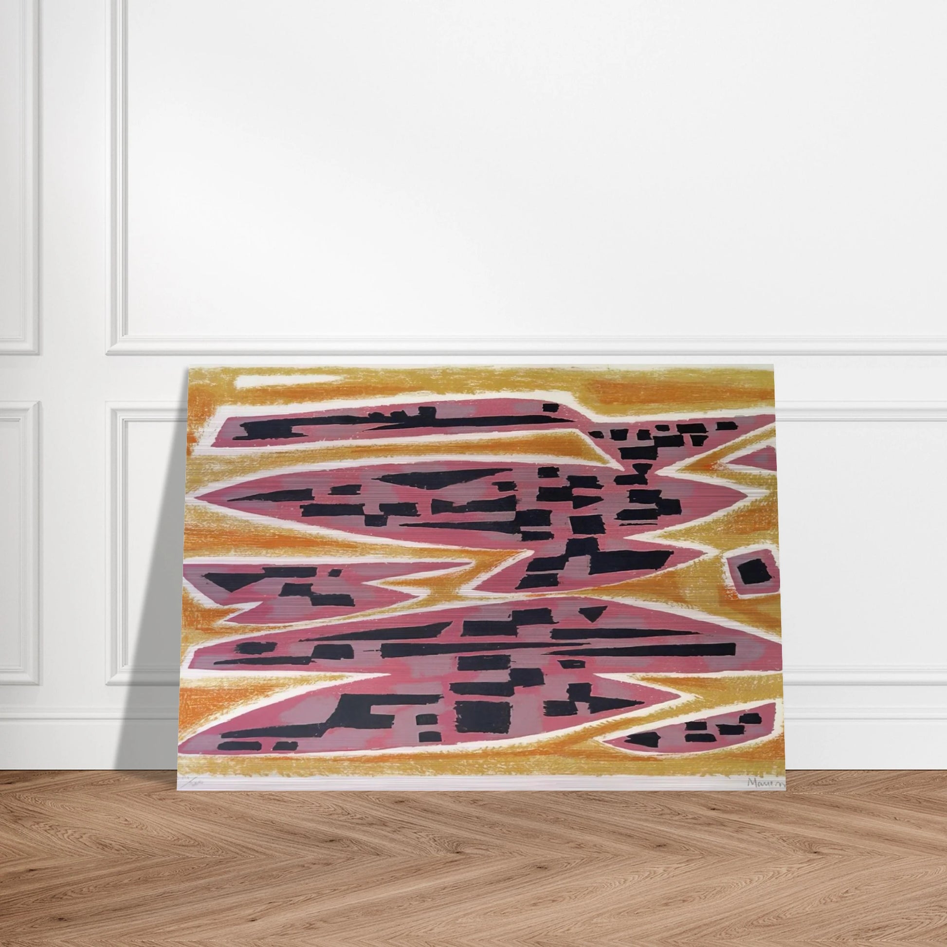Abstract Composition - 1955 - Alfred Manessier Brushed Aluminum Print - 70x100 cm / 28x40 inches | Alfred Manessier Aluminum Print | Alfred Manessier Prints