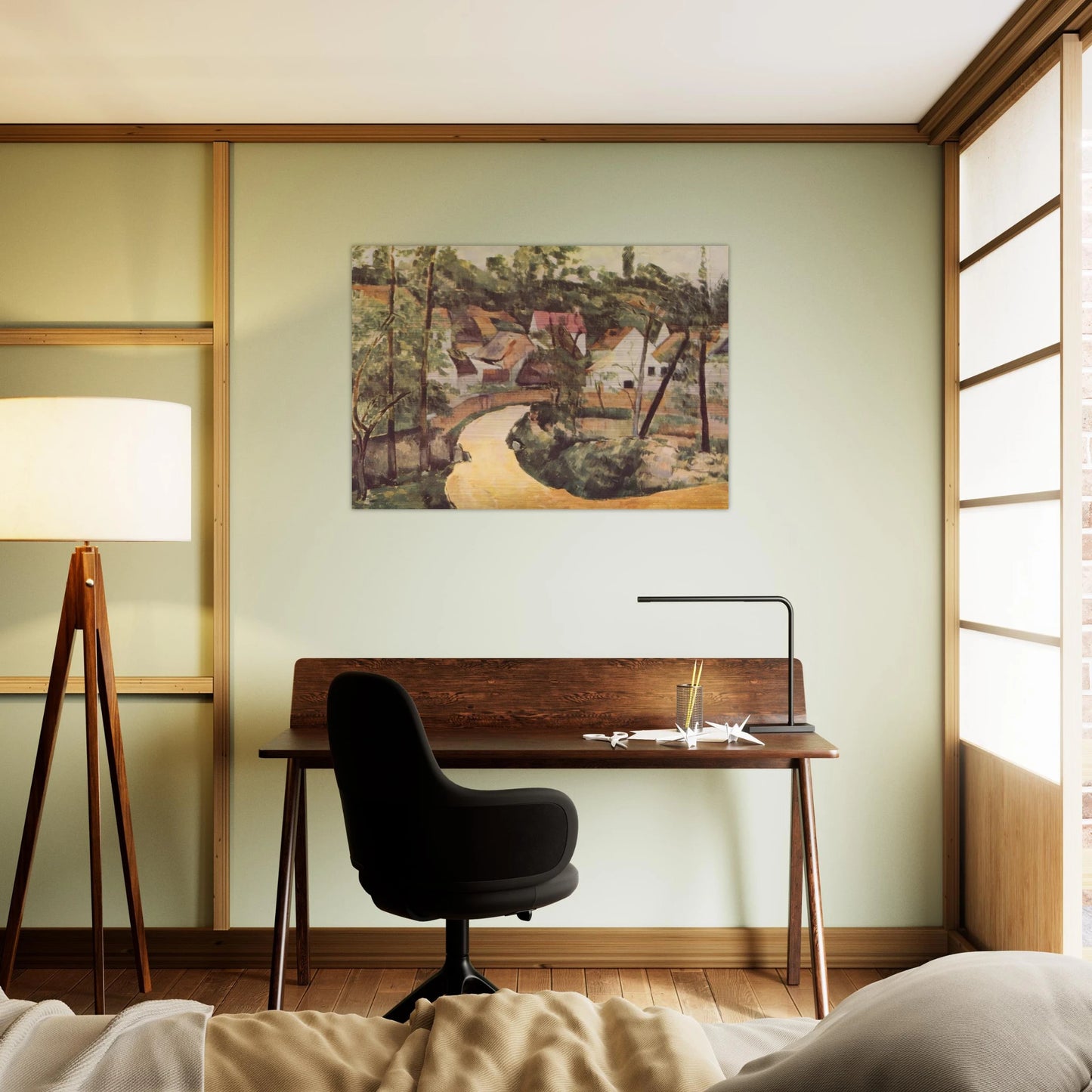 A Turn in the Road - Paul Cézanne Brushed Aluminum Print - 70x100 cm / 28x40 inches | Paul Cézanne Aluminum Print | Paul Cézanne Prints