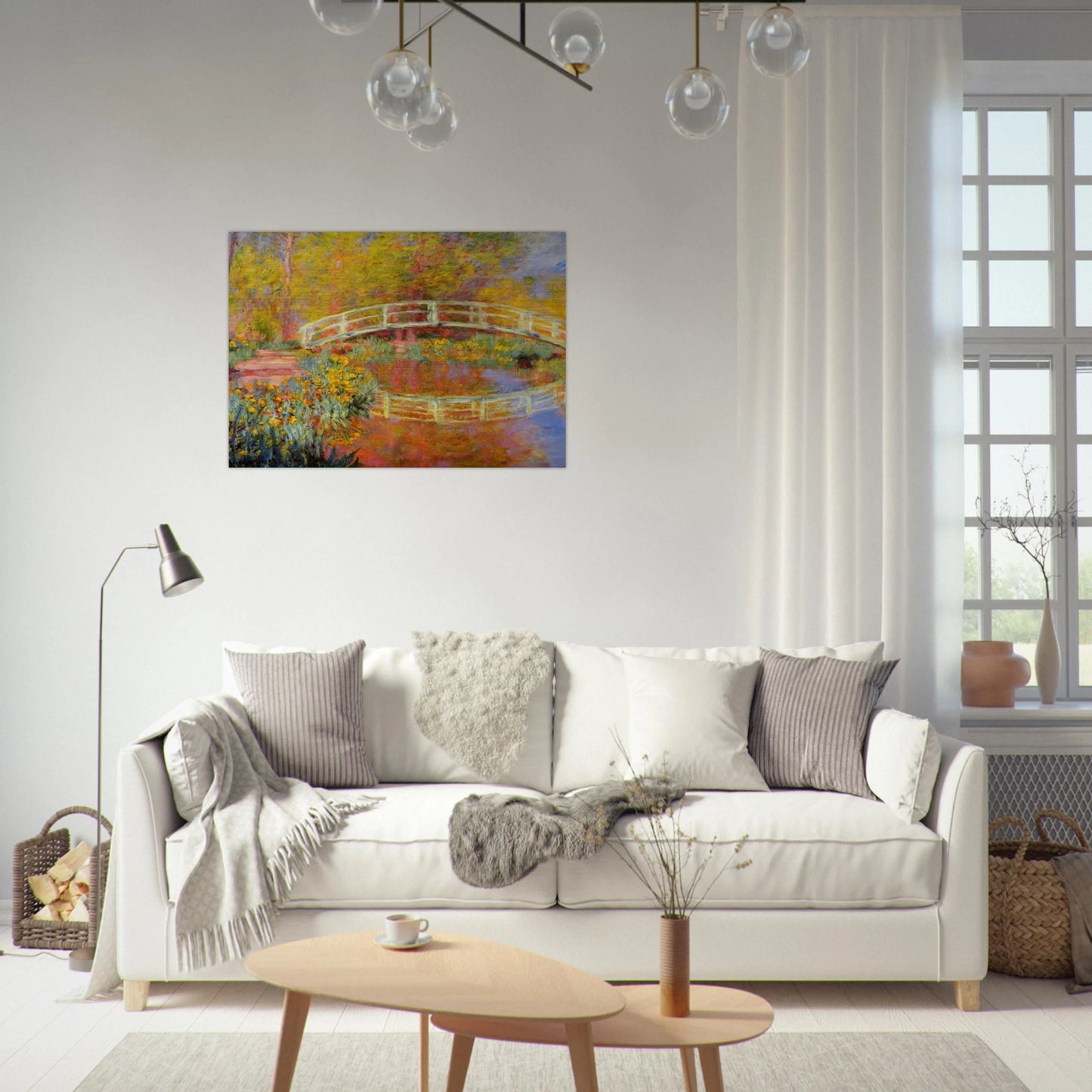 The Japanese Bridge The Bridge in Monet's Garden - claude monet Brushed Aluminum Print - 70x100 cm / 28x40 inches | claude monet Aluminum Print | claude monet Prints