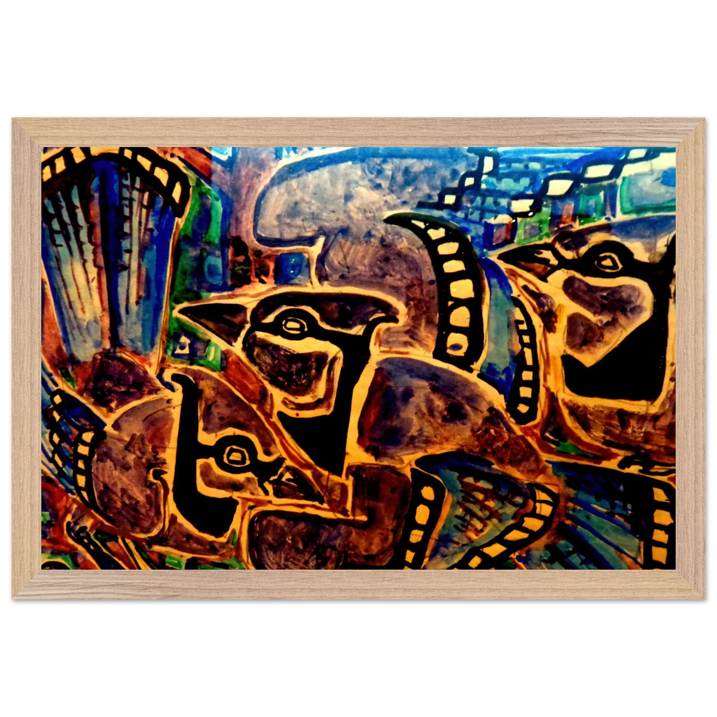 Walter Inglis Anderson - Walter Anderson Wall art - A2 (42 x 59.4  cm) - Premium Wooden Framed Poster With Fine Art Paper-canvas - Black frame