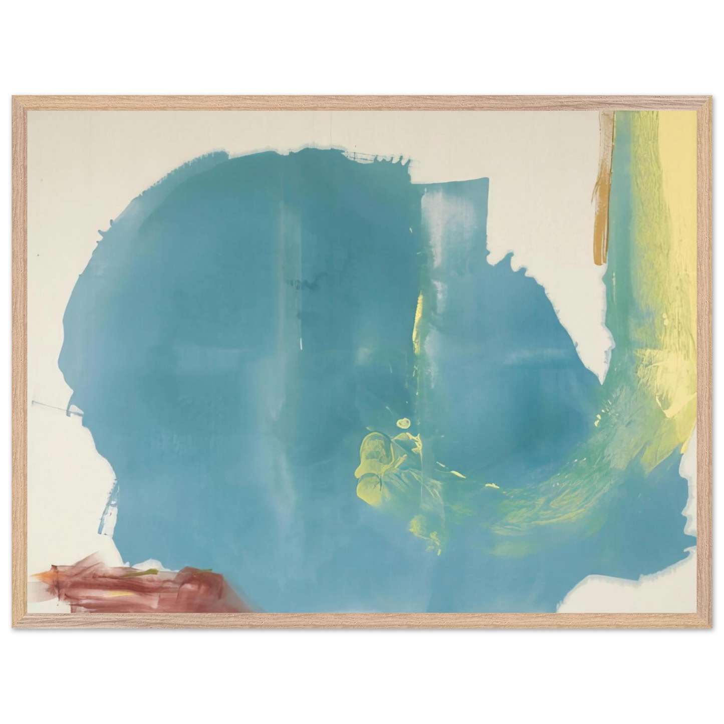 Helen Frankenthaler - Where Necessary - 1977 Wall art - A2 (42 x 59.4  cm) - Premium Wooden Framed Poster With Fine Art Paper-canvas - White frame