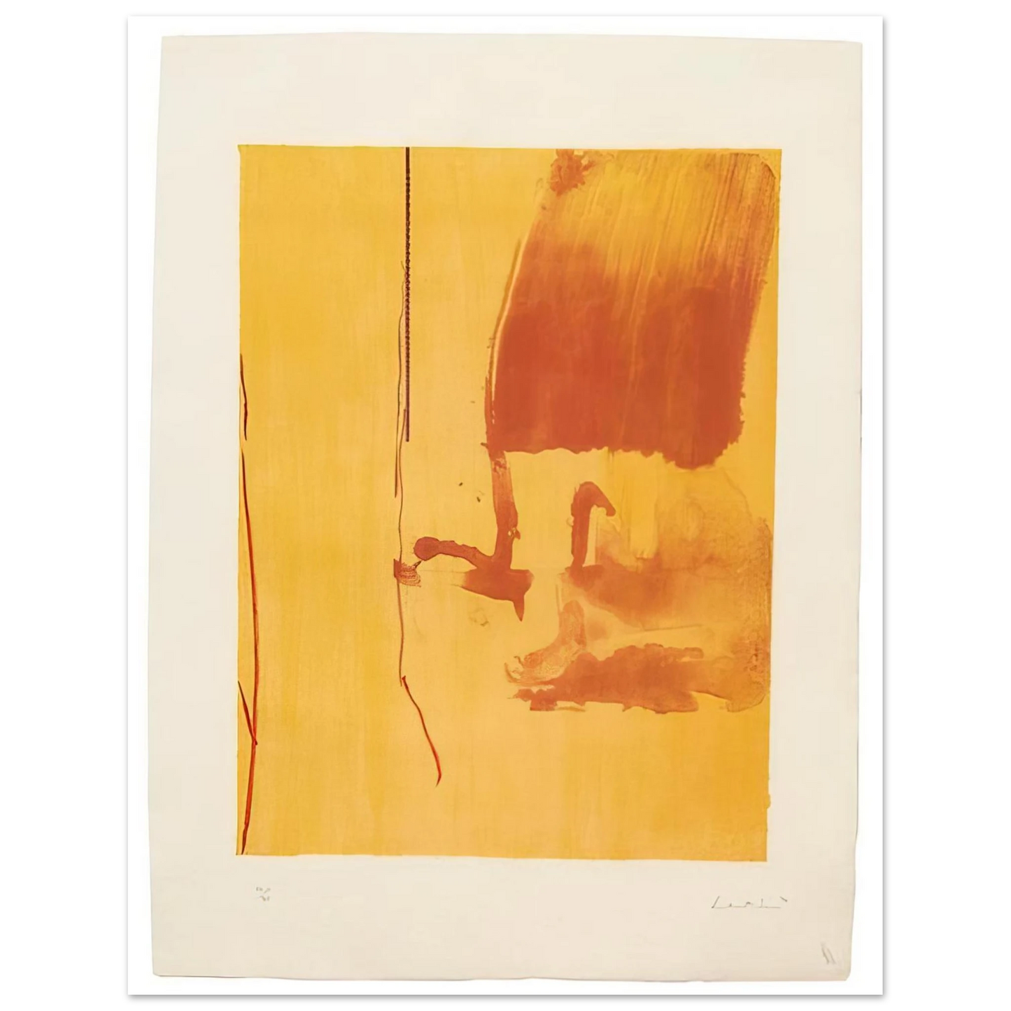 Helen Frankenthaler - Harvest - 1976 Wall art - 30x40 cm / 12x16 inches - Premium Wooden Framed Poster With Fine Art Paper-canvas - Wood frame