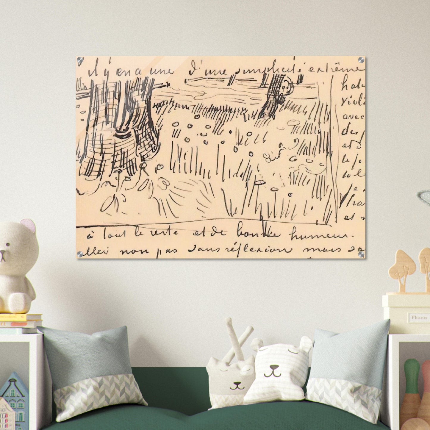 Field of Grass with Dandelions and Tree Trunks - Vincent van Gogh Acrylic Print - 70x100 cm / 28x40″ inches | Vincent van Gogh Wall Art | Vincent van Gogh Prints