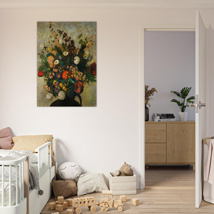 BOUQUET OF FLOWERS 5 - Odilon Redon Brushed Aluminum Print - 70x100 cm / 28x40 inches | Odilon Redon Aluminum Print | Odilon Redon Prints