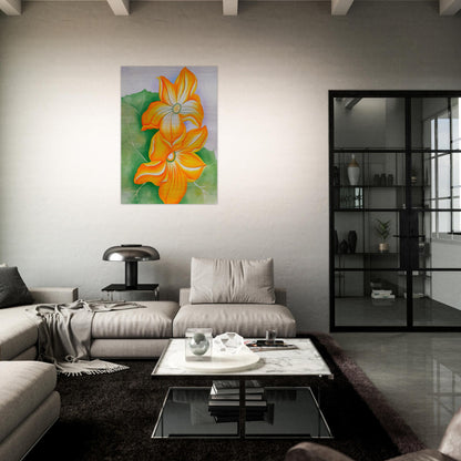 Squash Blossoms - Georgia O'Keeffe Brushed Aluminum Print - 70x100 cm / 28x40 inches | Georgia O'Keeffe Aluminum Print | Georgia O'Keeffe Prints