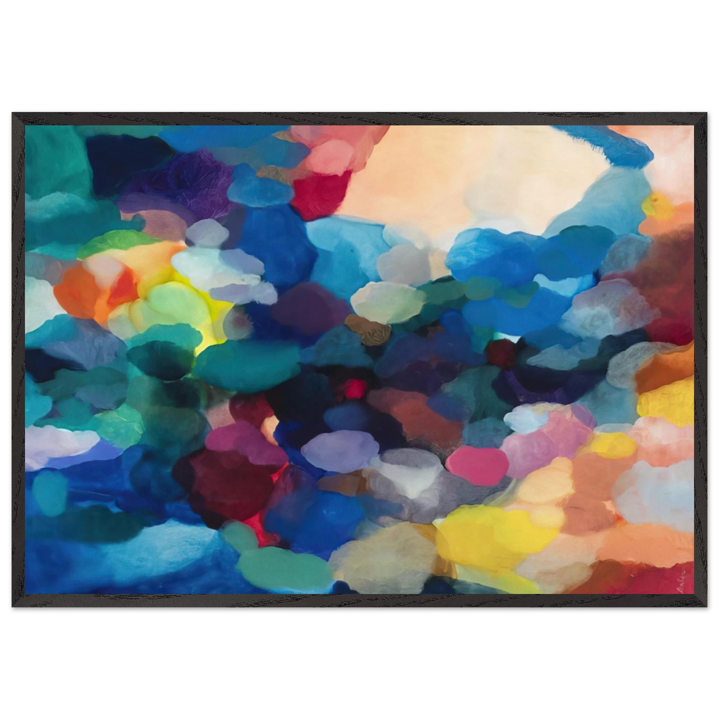 Noble Numbers - Alice Baber 70x100 cm / 28x40 inches Framed Art Print – Black Wooden Frame