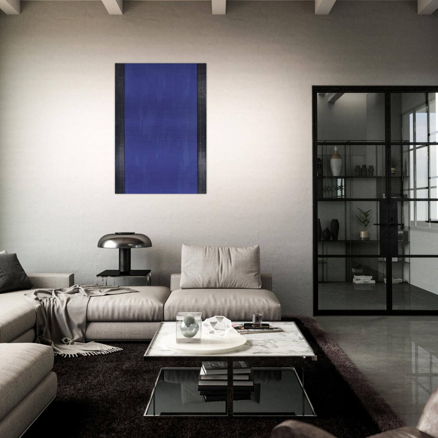 Untitled blue - Color Field Painting - Gunther Forg Brushed Aluminum Print - 70x100 cm / 28x40 inches | Gunther Forg Aluminum Print | Gunther Forg Prints