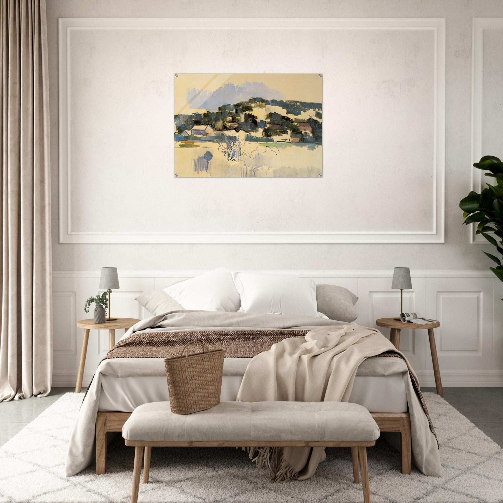 Houses on the Hill - Paul Cézanne Acrylic Print - 70x100 cm / 28x40″ inches