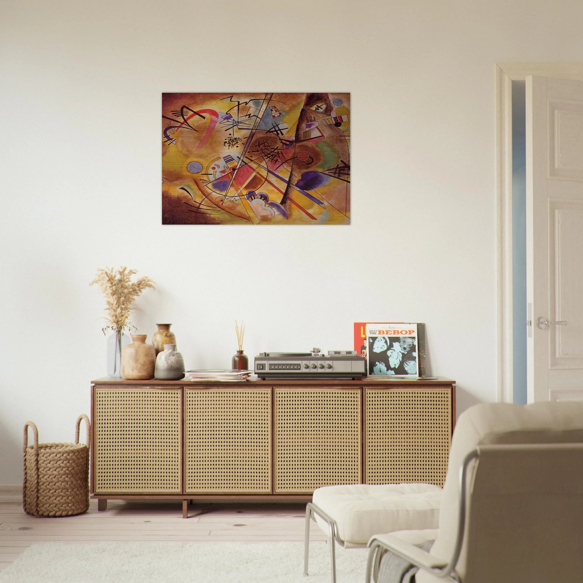 SMALL DREAM IN RED 1925 - Wassily Kandinsky Brushed Aluminum Print - 70x100 cm / 28x40 inches | Wassily Kandinsky Aluminum Print | Wassily Kandinsky Prints