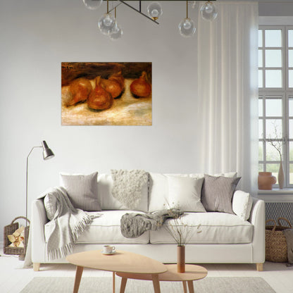 Still Life with Onions - Pierre-Auguste Renoir Brushed Aluminum Print - 70x100 cm / 28x40 inches | Pierre-Auguste Renoir Aluminum Print | Pierre-Auguste Renoir Prints