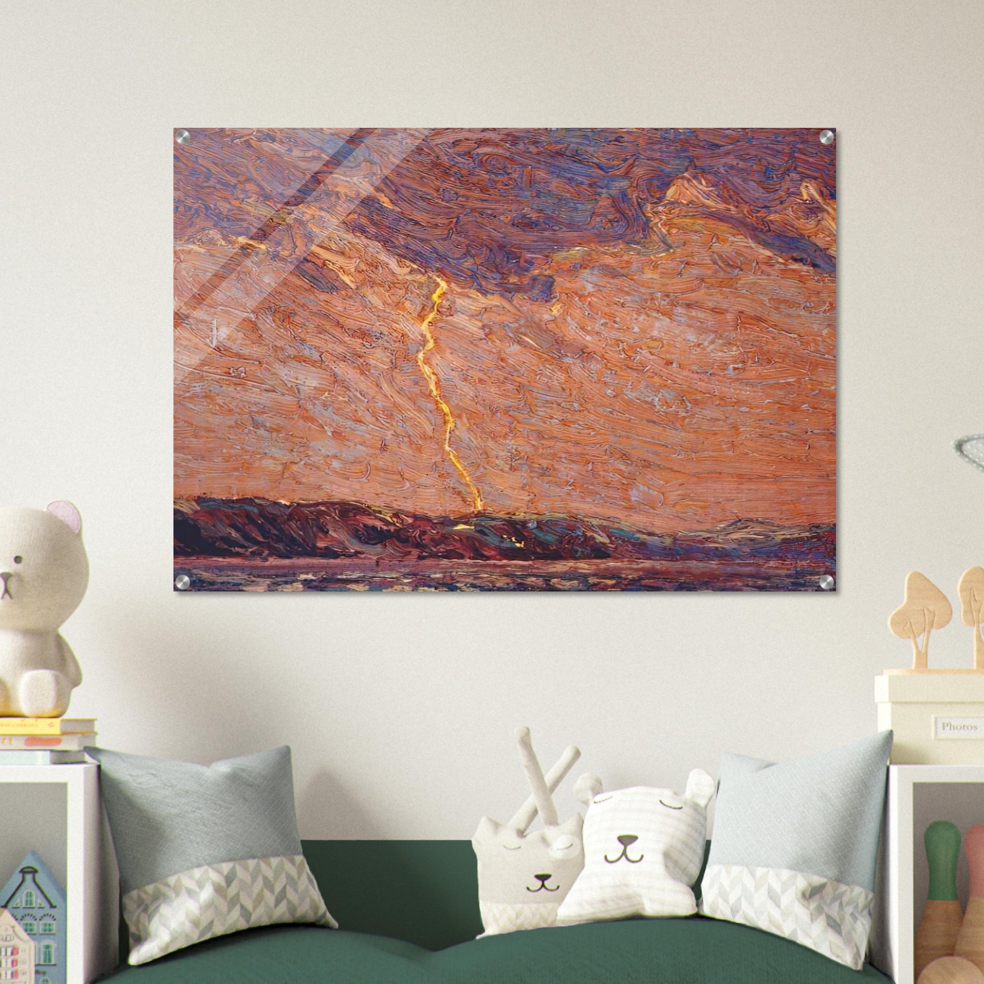 LIGHTNING CANOE LAKE 1915 - Tom Thomson Acrylic Print - 70x100 cm / 28x40″ inches