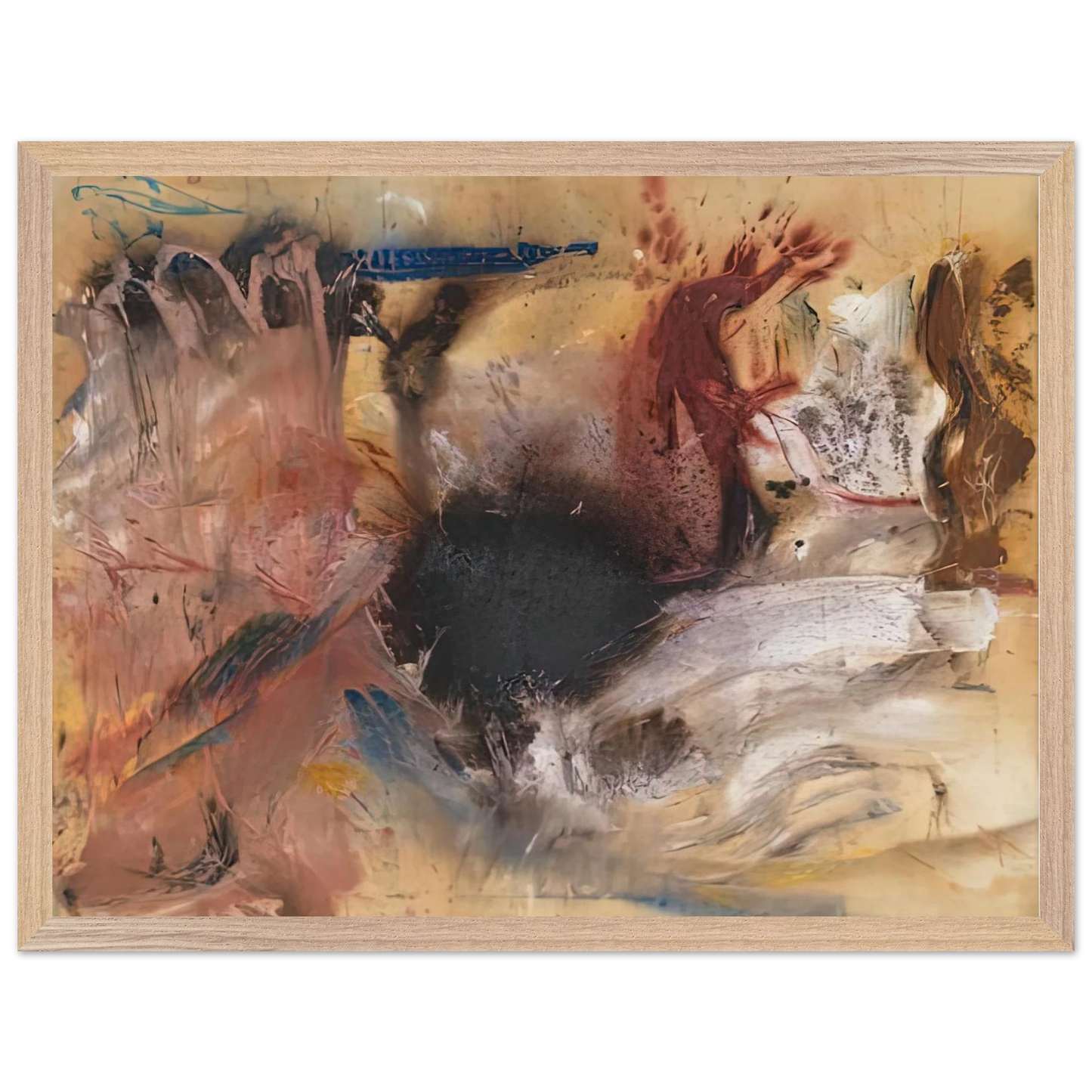Helen Frankenthaler - Sun Spot, 1954- Wall Art - 21x29.7 cm / 8x12" - Premium Wooden Framed Poster With Fine Art Paper-canvas - White frame