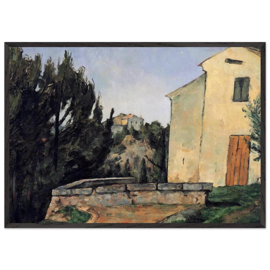 The Abandoned House - Paul Cezanne 70x100 cm / 28x40 inches Framed Art Print – Black Wooden Frame