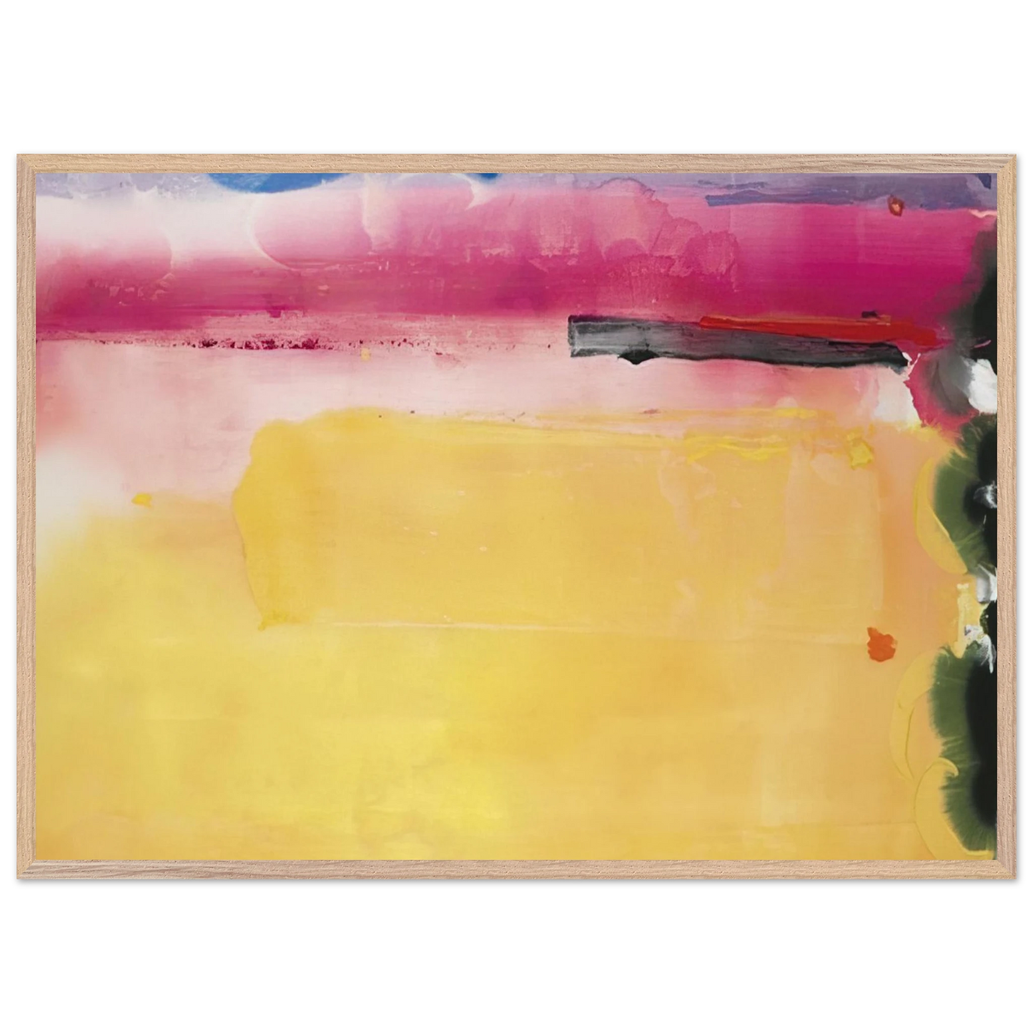 Helen Frankenthaler - Black-Eyed Susan - 1988 Wall art - 20x25 cm / 8x10 inches - Premium Wooden Framed Poster With Fine Art Paper-canvas - White frame