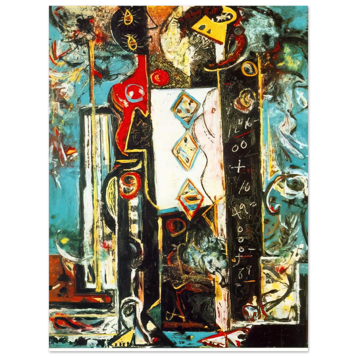 Jackson Pollock - MALE AND FEMALE  75x100 cm / 30x40inches Fine Art Poster