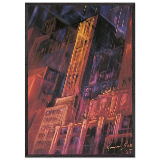 Untitled - 1965 N5 - Konrad Zuse 70x100 cm / 28x40 inches Framed Art Print – Black Wooden Frame